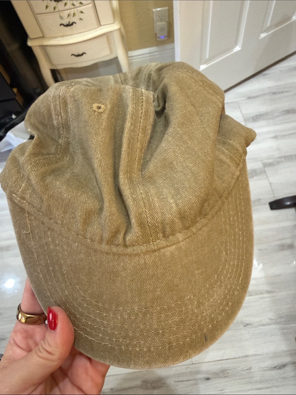 Khaki Cotton Cap - Neutral Tan Baseball Hat